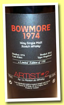 Bowmore 1974/2012 (51.8%, La Maison du Whisky, Artist#2, cask #3841, 150 bottles)
